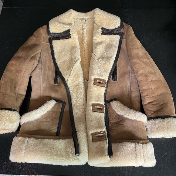 ❌SOLD❌Vintage Shearling Suede Coat - Picture 6 of 16